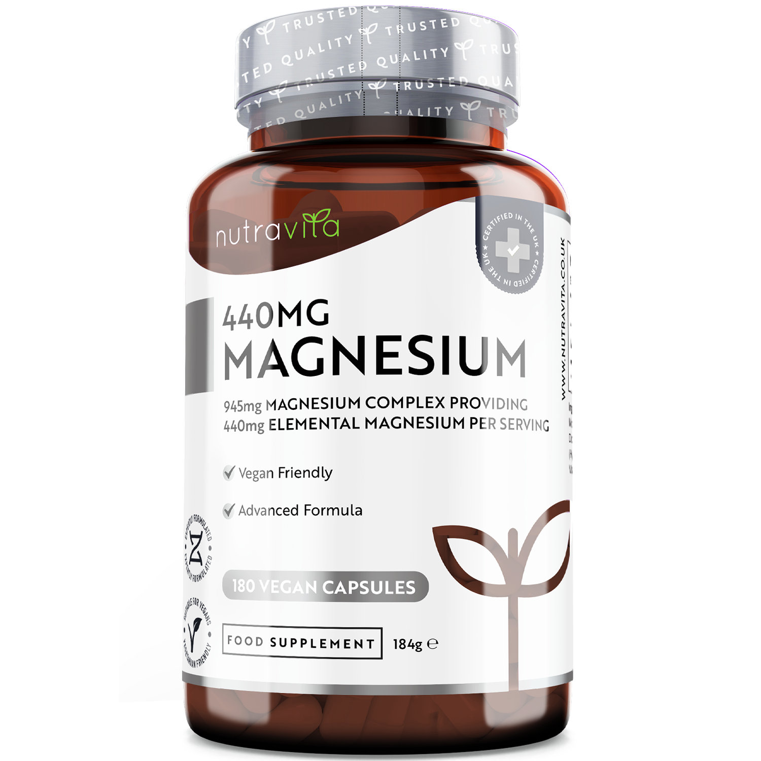 Magnesiumcitrat 440mg 180 Kapseln