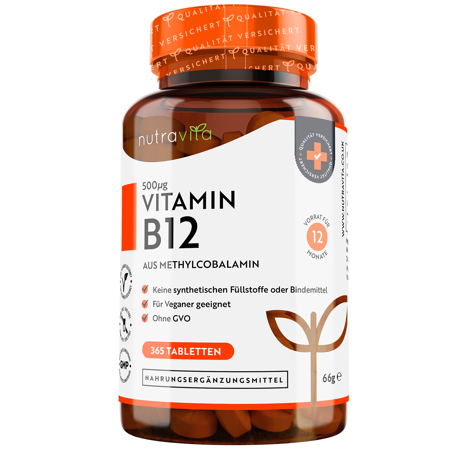 Vitamin B12 500mcg - 365 Tabletten