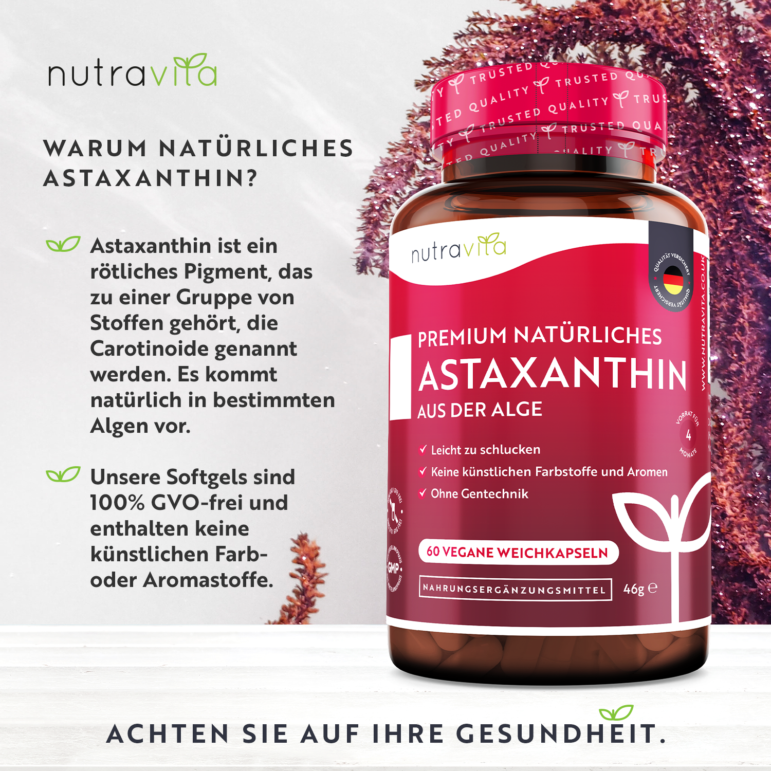 Astaxanthin 16mg 60 Weichkapseln