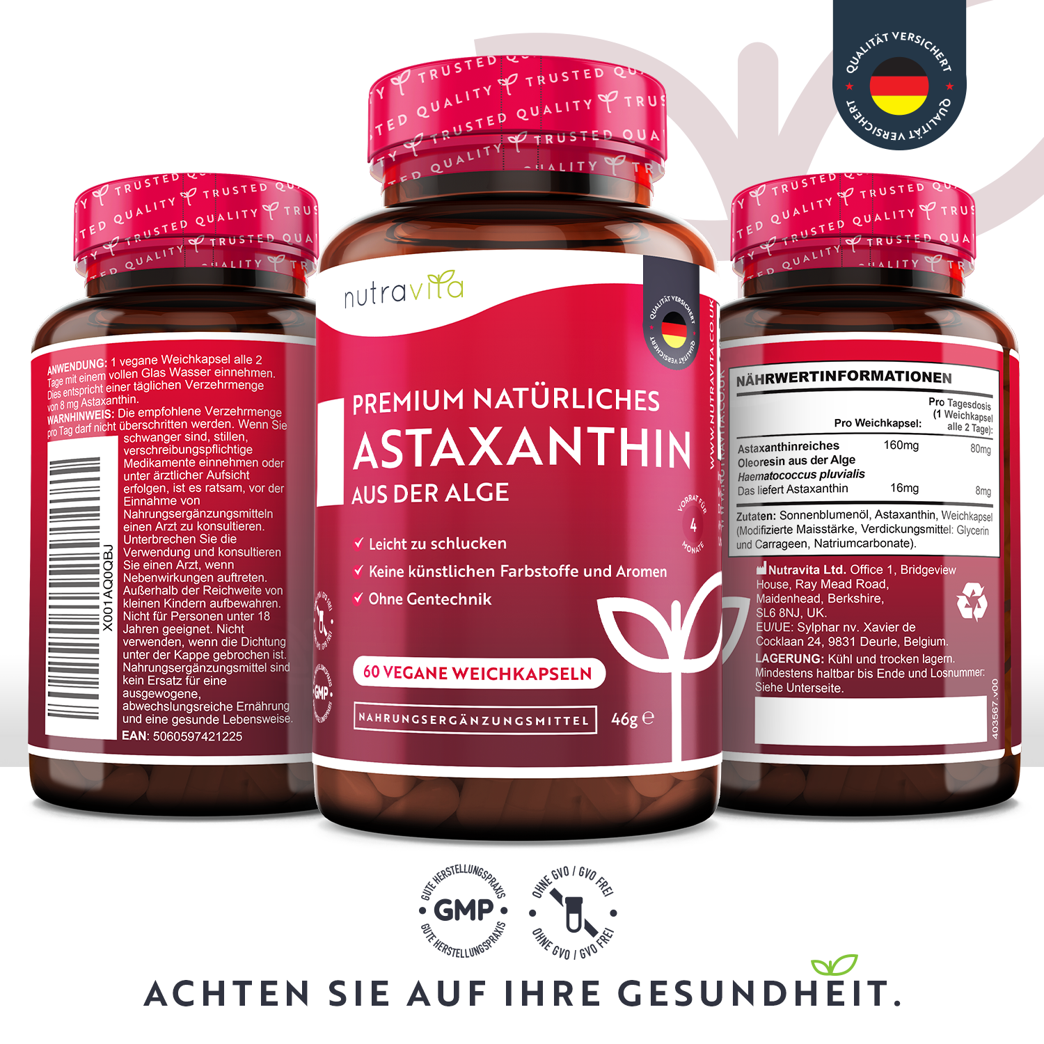 Astaxanthin 16mg 60 Weichkapseln