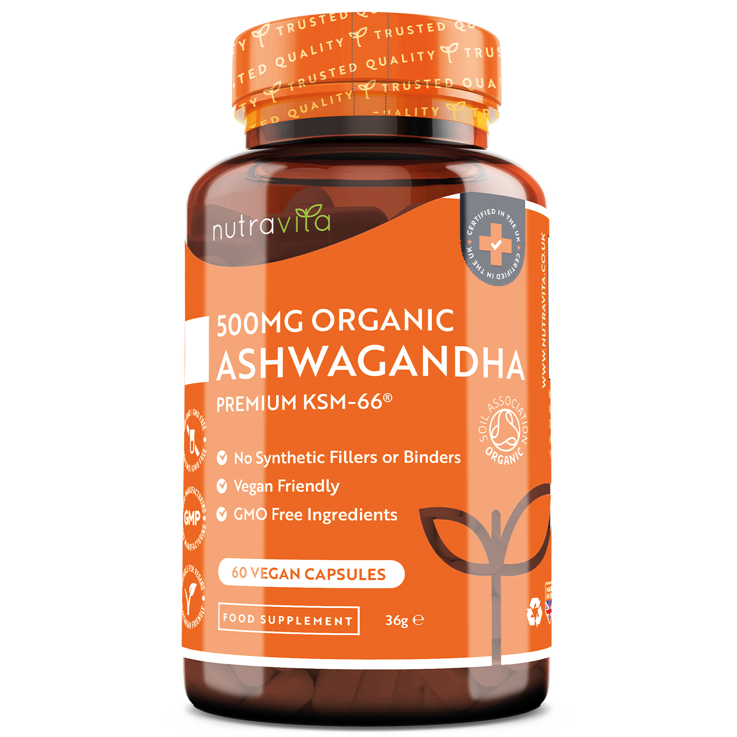 Bio-Ashwagandha KSM-66® 500mg Kapseln