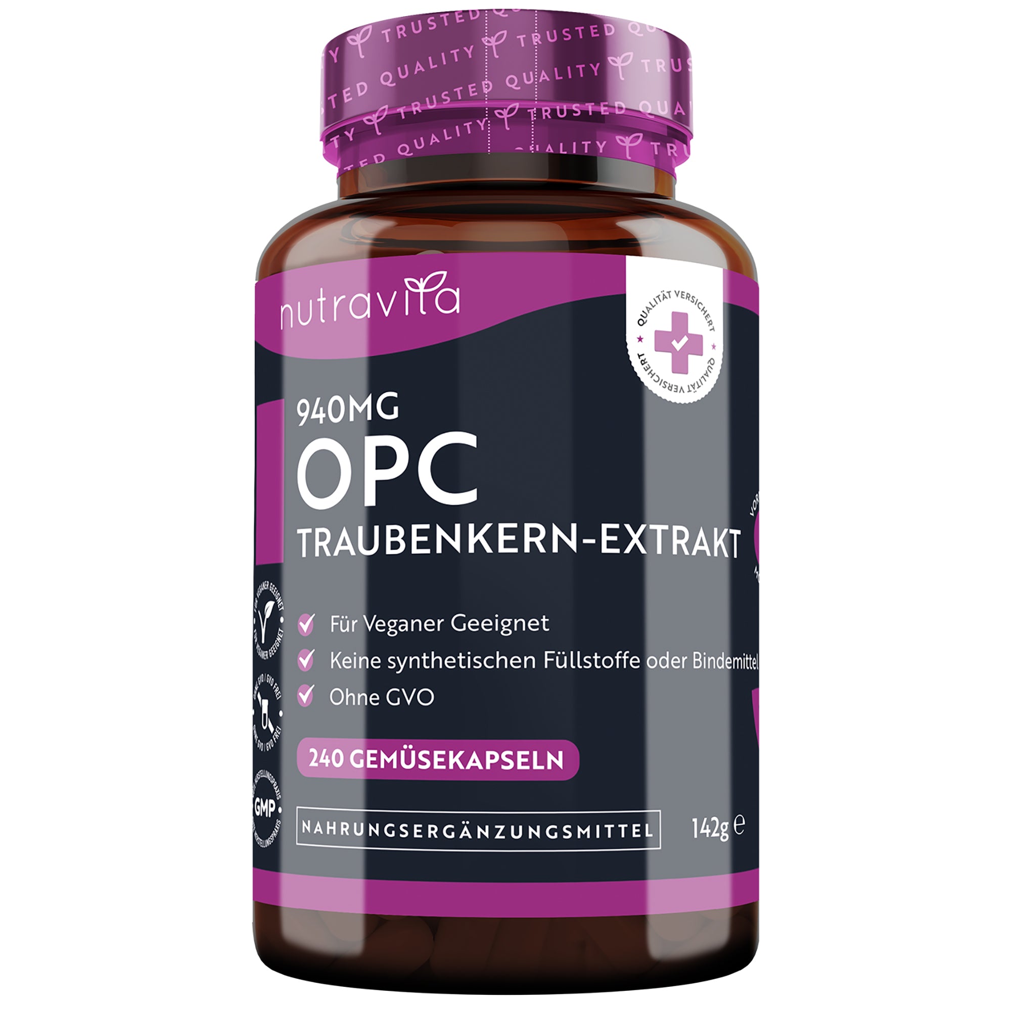 OPC Traubenkern-Extrakt 940mg Extrakt 240 Kapseln