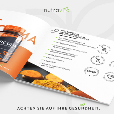 Bio-Kurkuma mit schwarzem Pfeffer und Ingwer - 270 Kapseln