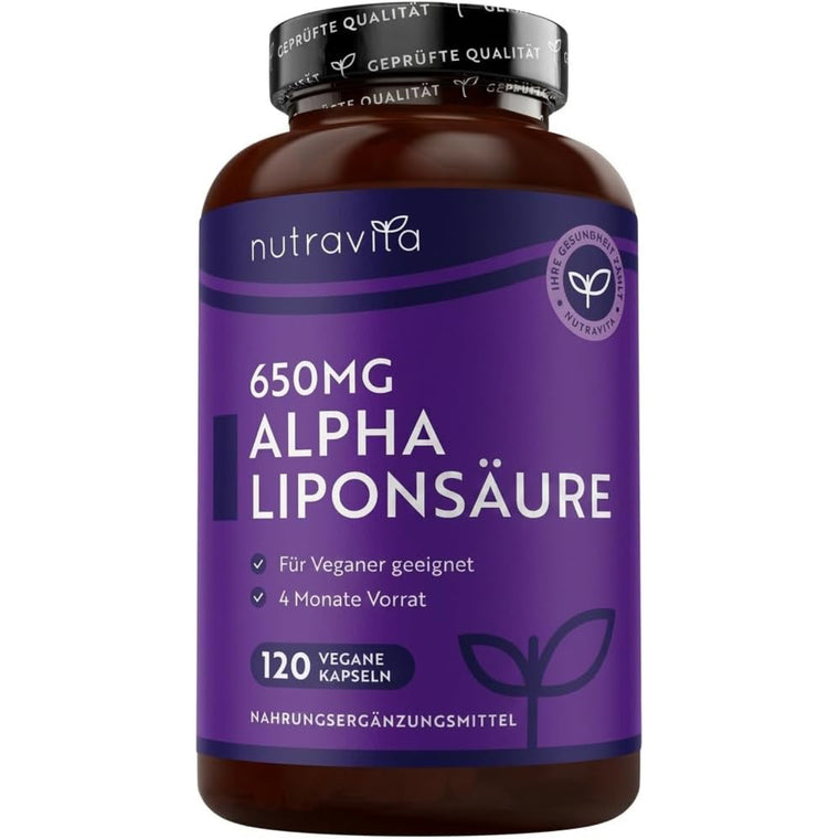 Alpha Liponsäure 650 mg - 120 ALA Kapseln