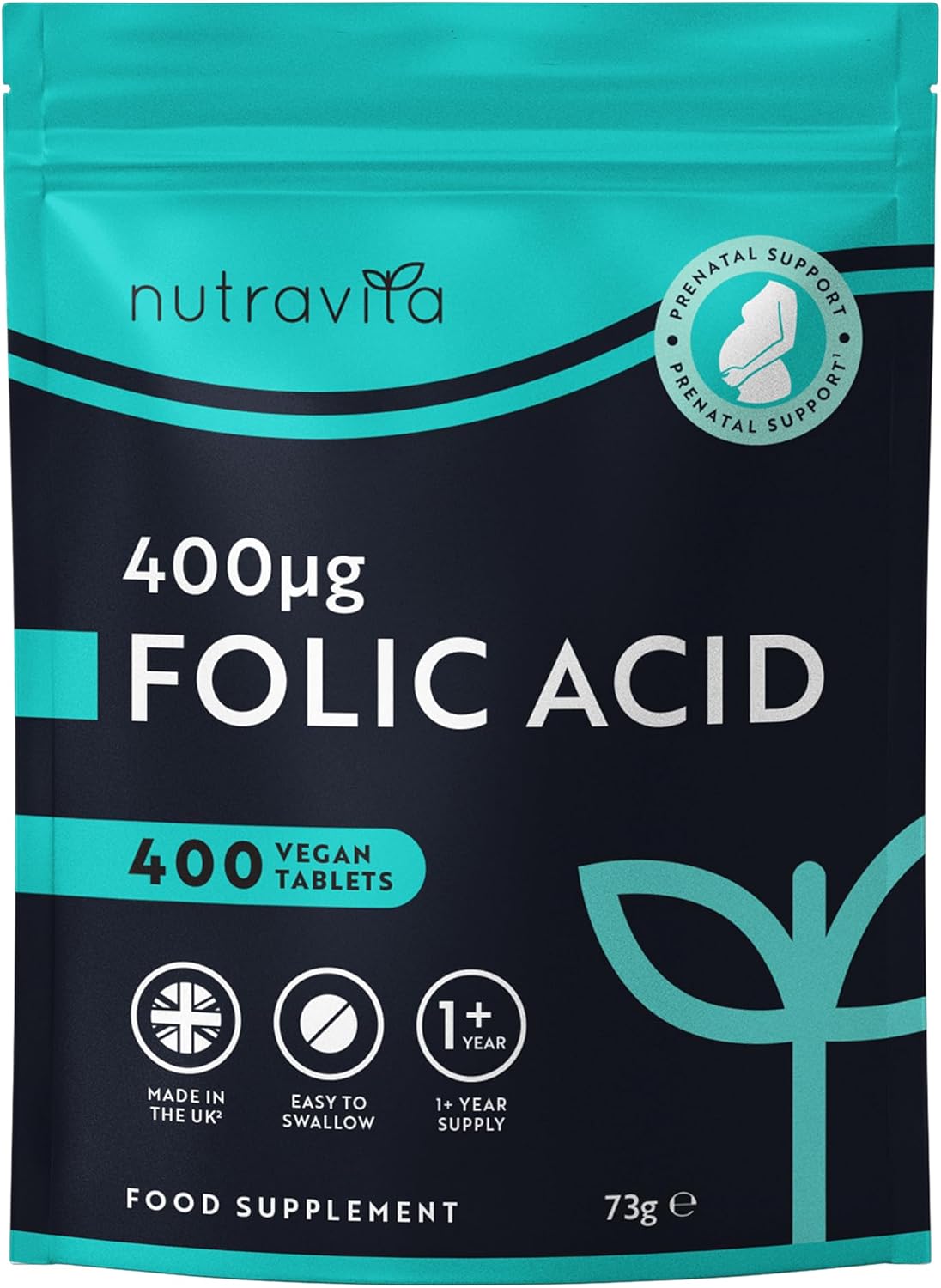 Folsäure-Tabletten - 400 µg pro Tablette - 400 Tabletten