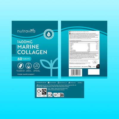 Maritimes Kollagen mit Hyaluronsäure 1400mg - 60 Tabletten