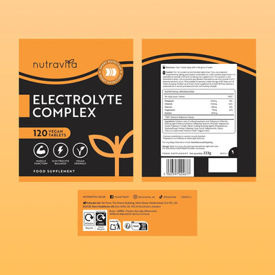 Elektrolyte Komplex mit Magnesium Kalium Hochdosiert Kalzium Natrium & Chlorid - 120 Elektrolyte Tabletten