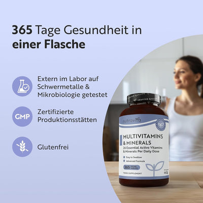 Multivitamine - 26 wichtige Inhaltsstoffe 365 Tabletten