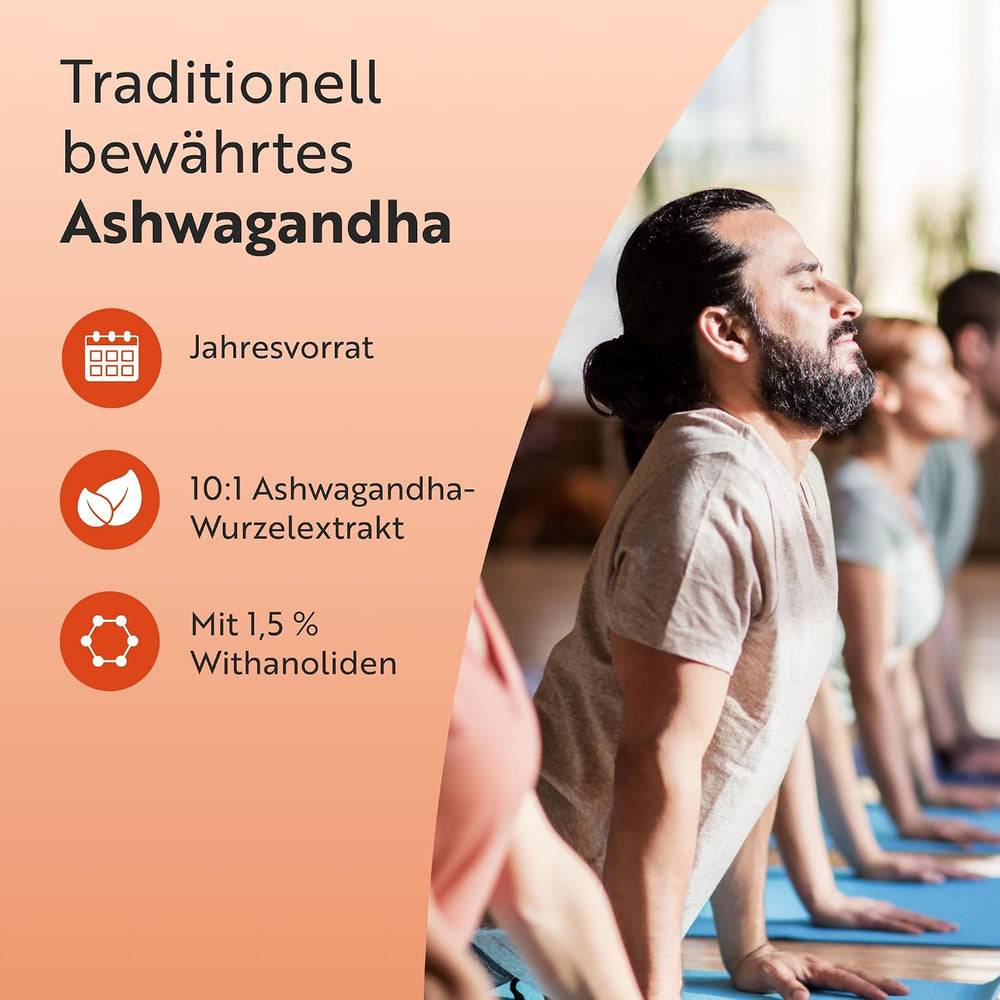 Ashwagandha Tabletten - 365 vegane Tabletten