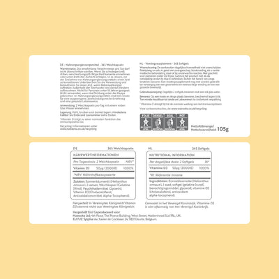 High Strength Vitamin D3 2000iu - 365 Softgels