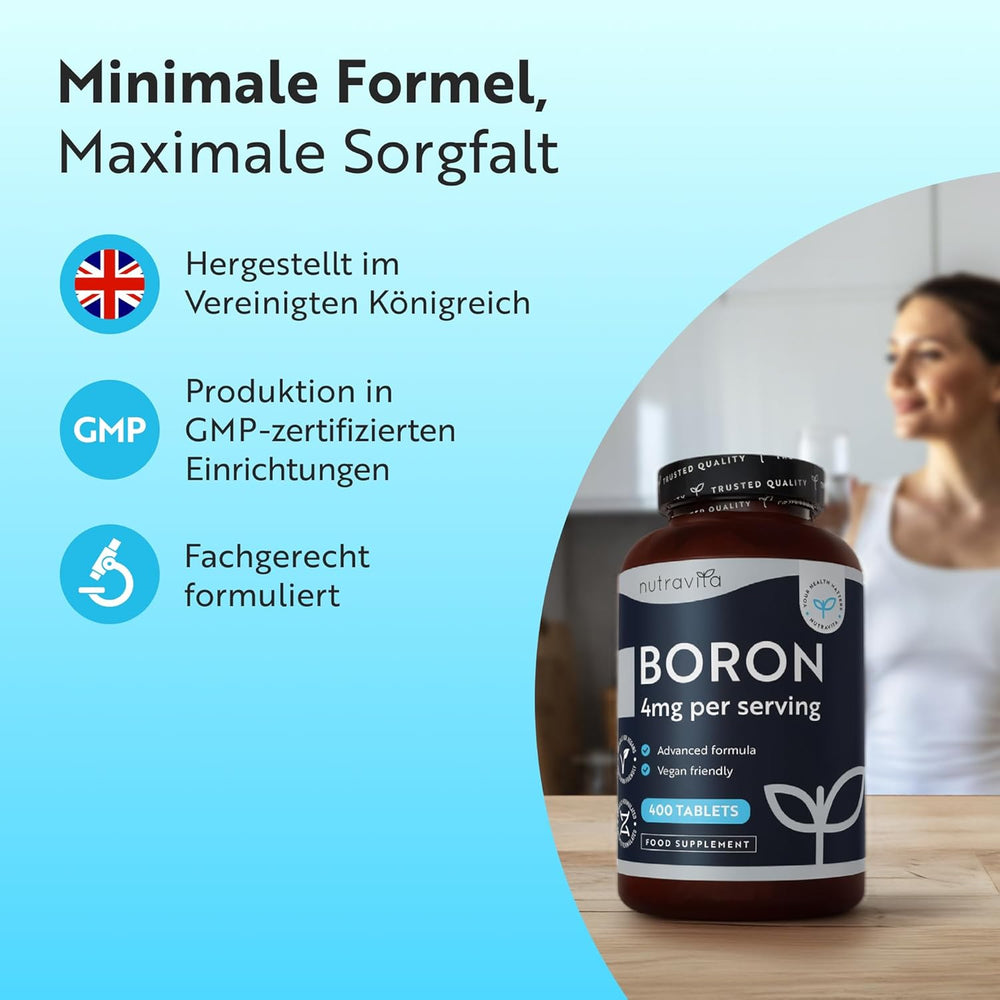 Bor 4mg - 400 Vegane Tabletten