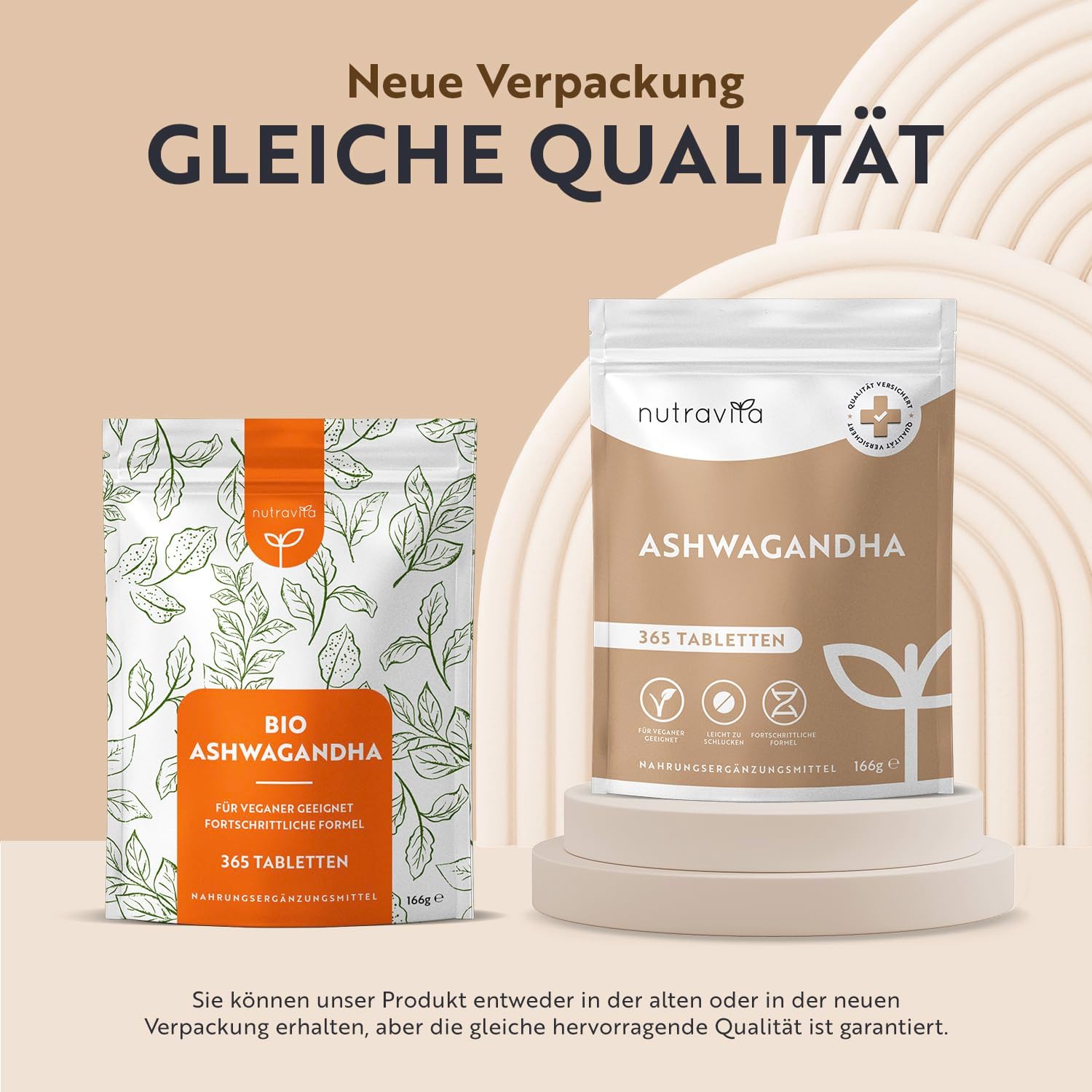 Ashwagandha Tabletten - 365 vegane Tabletten