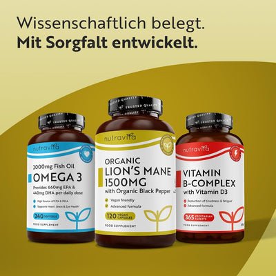 Bio Löwenmähne Pilz 1500mg 120 Kapseln