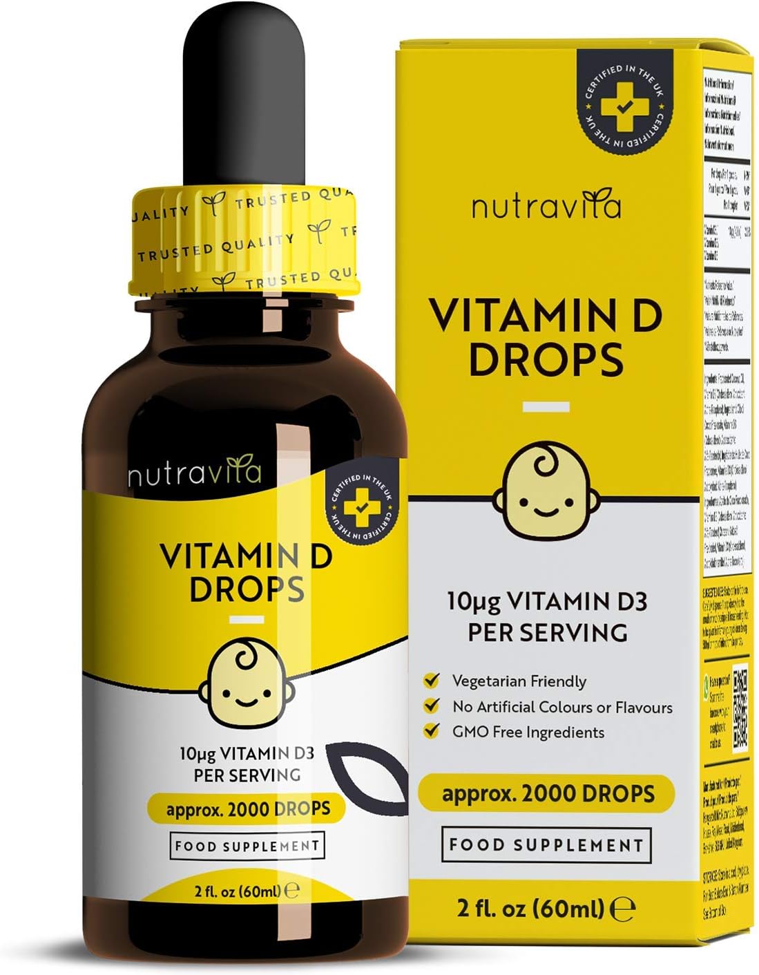 Vitamin D3 Tropfen für Babys & Kinder 60ml