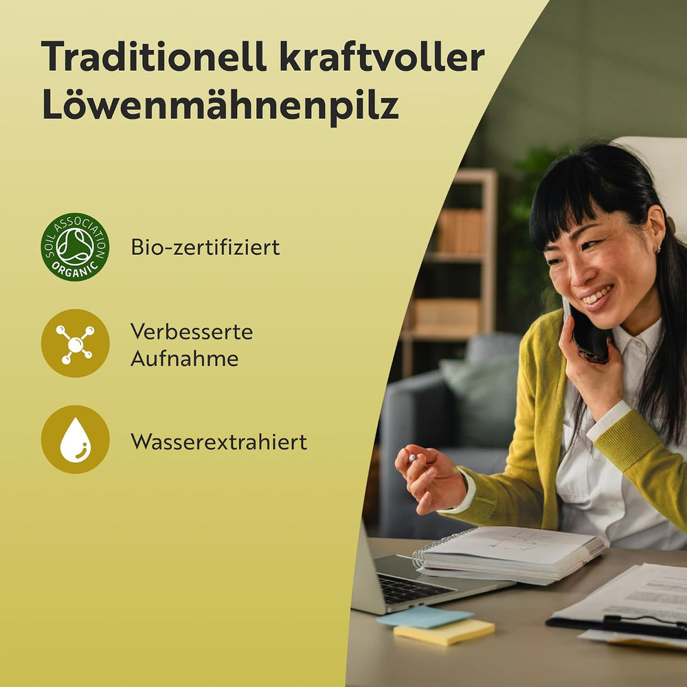 Bio Löwenmähne Pilz 1500mg 120 Kapseln