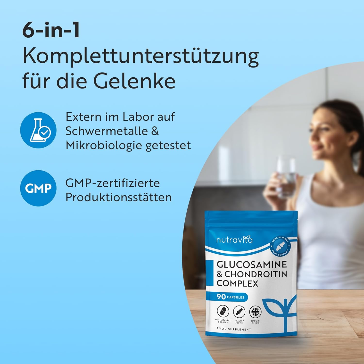 Glucosamin und Chondroitin - 90 Kapseln