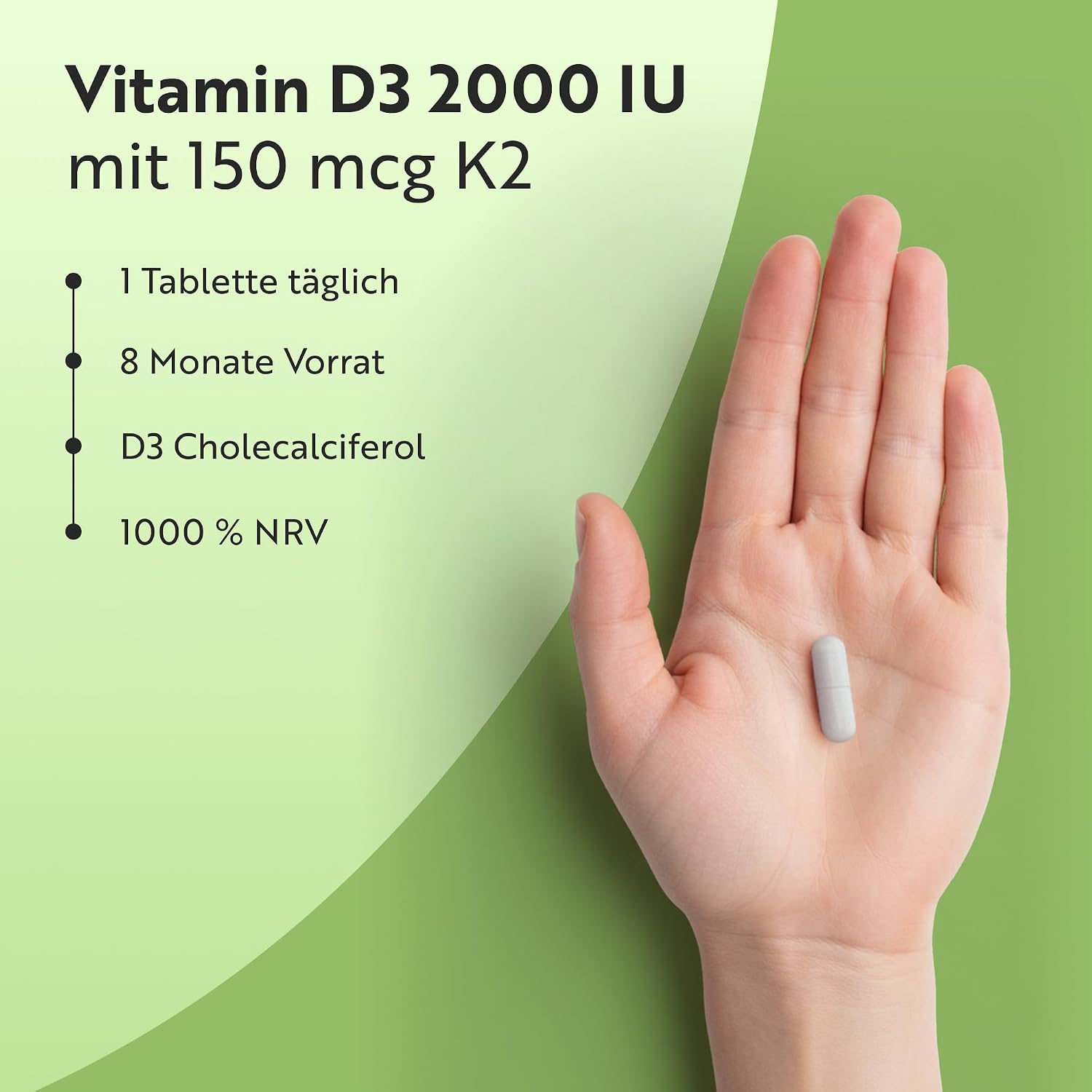 Vitamin D3 2000IU And Vitamin K2 150UG TABS 240