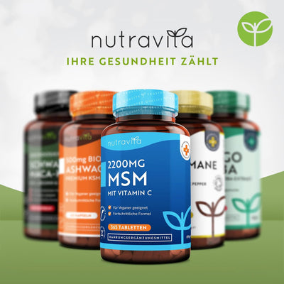 MSM 2200mg With Vitamin C - 365 Vegan Tablets