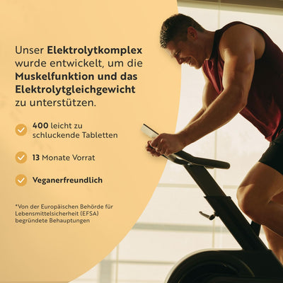 Elektrolyte Komplex mit Magnesium Kalium Hochdosiert Kalzium Natrium & Chlorid - 400 Tabletten
