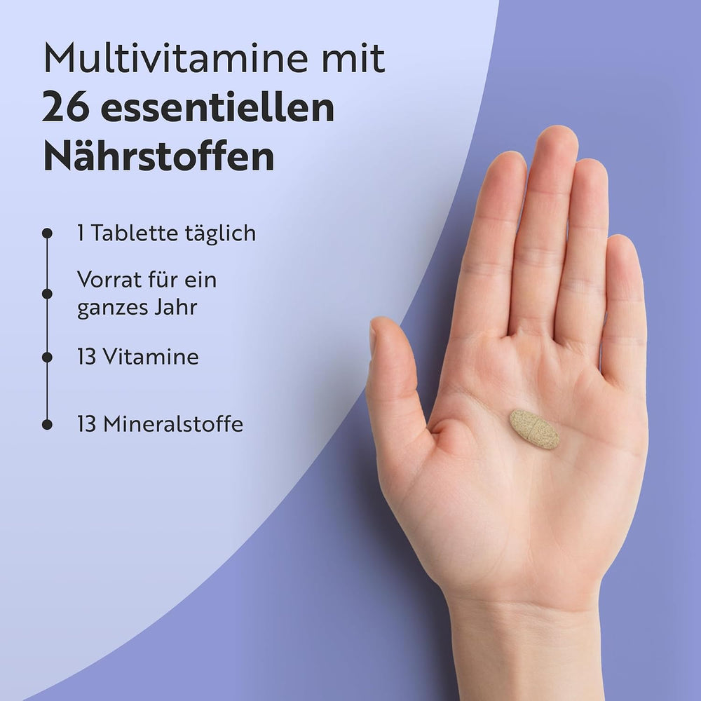 Multivitamine - 26 wichtige Inhaltsstoffe 365 Tabletten