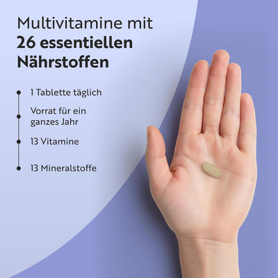 Multivitamine - 26 wichtige Inhaltsstoffe 365 Tabletten