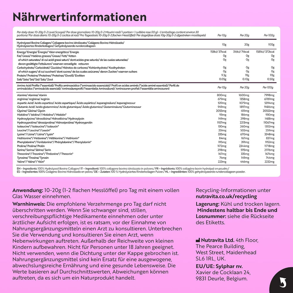 Collagen Pulver 300g - Kollagen Pulver Hochdosiert