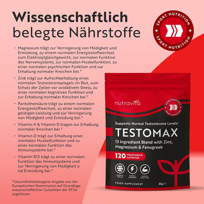 TESTOMAX für Männer - 120 Kapseln