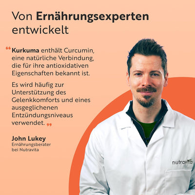 Bio Kurkuma Kapseln 1440 mg, schwarzem Pfeffer & Ingwer - 180 vegane Kurkuma Kapseln