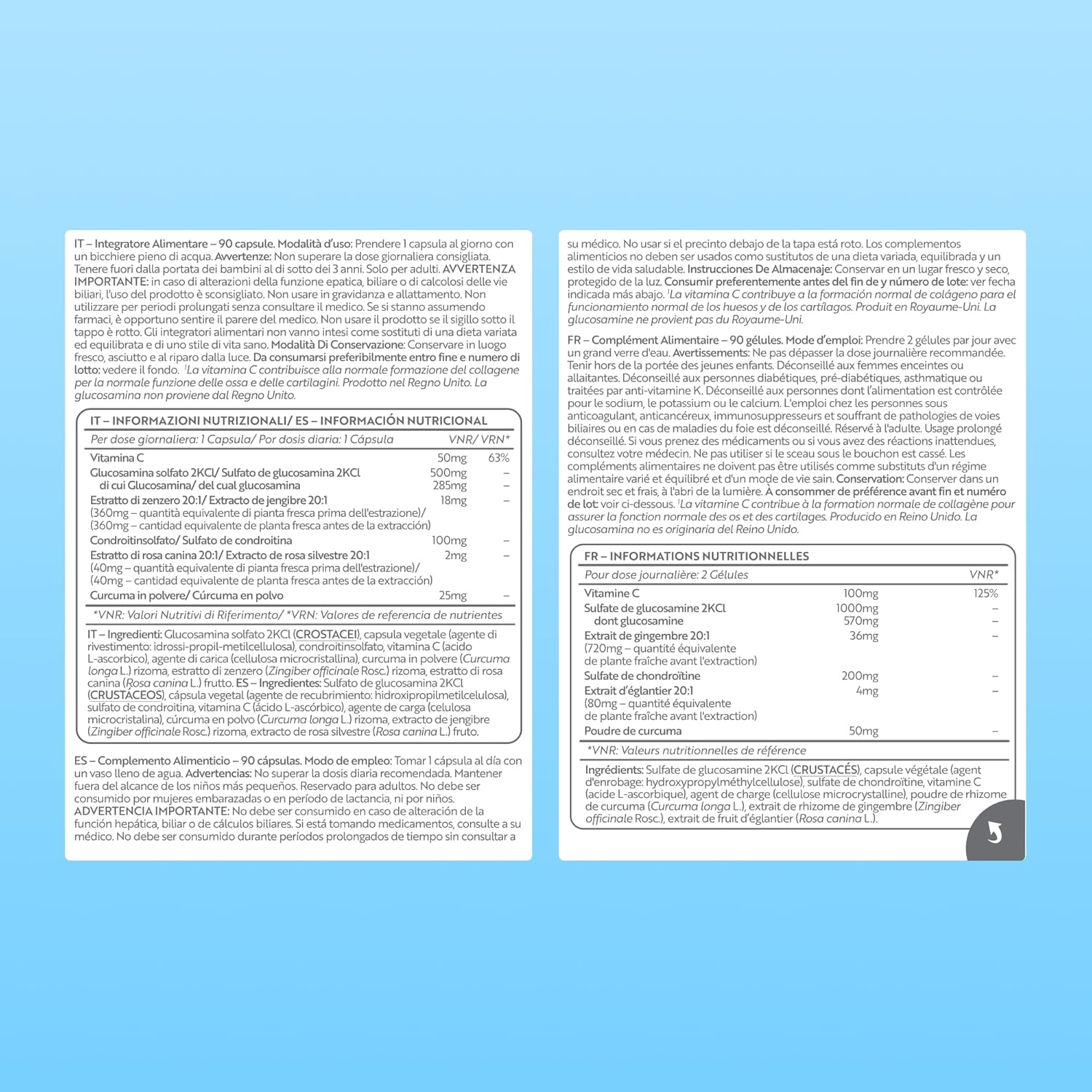 Glucosamin und Chondroitin - 90 Kapseln
