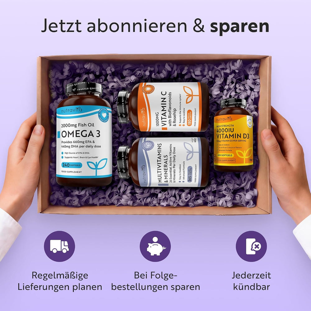 Multivitamine mit verbesserter Aufnahme für Männer und Frauen – 360 vegane Tabletten