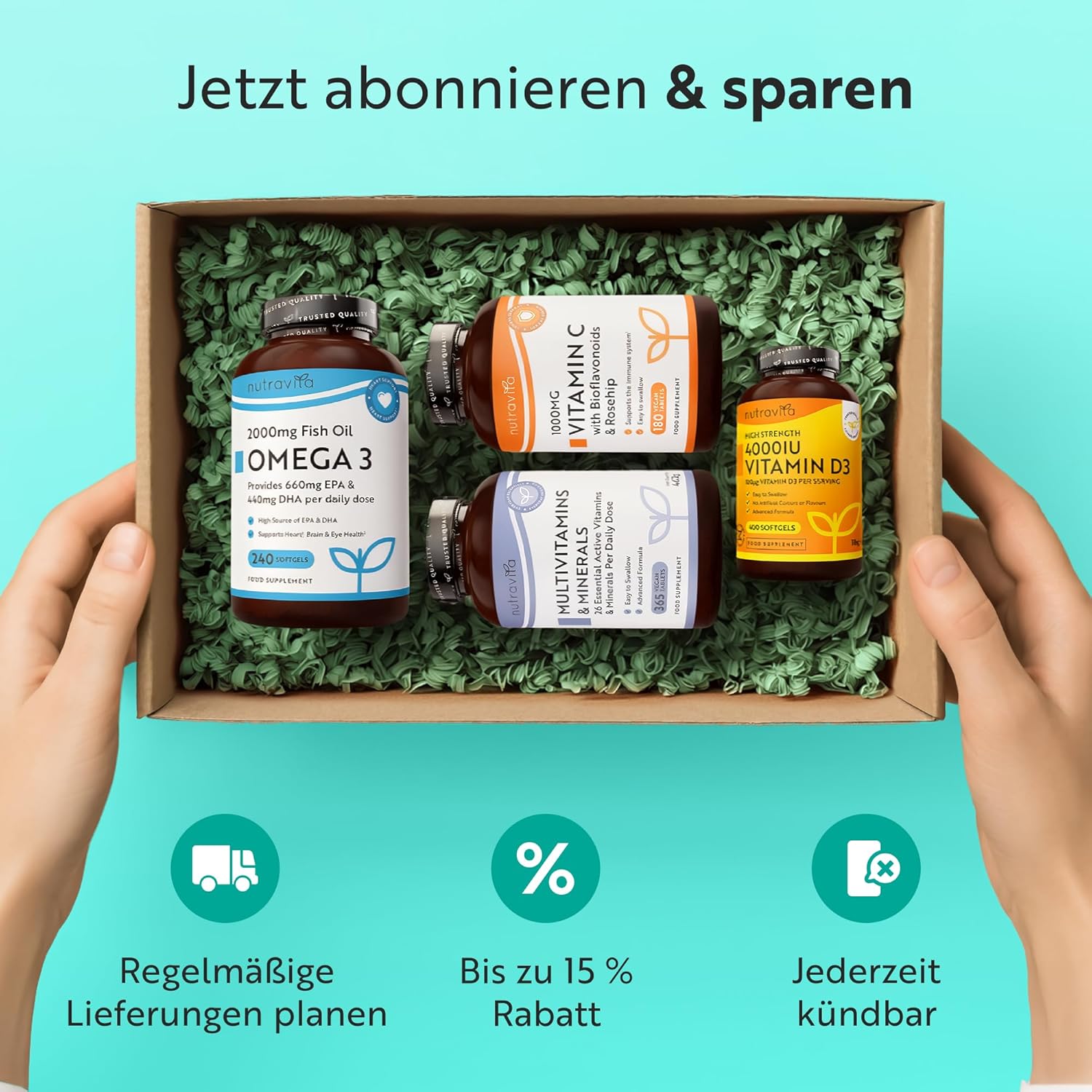 Probiotika 60 Milliarden KBE - 21 Kulturen Komplex mit Lactospore® - 60 Vegane Probiotika Kapseln