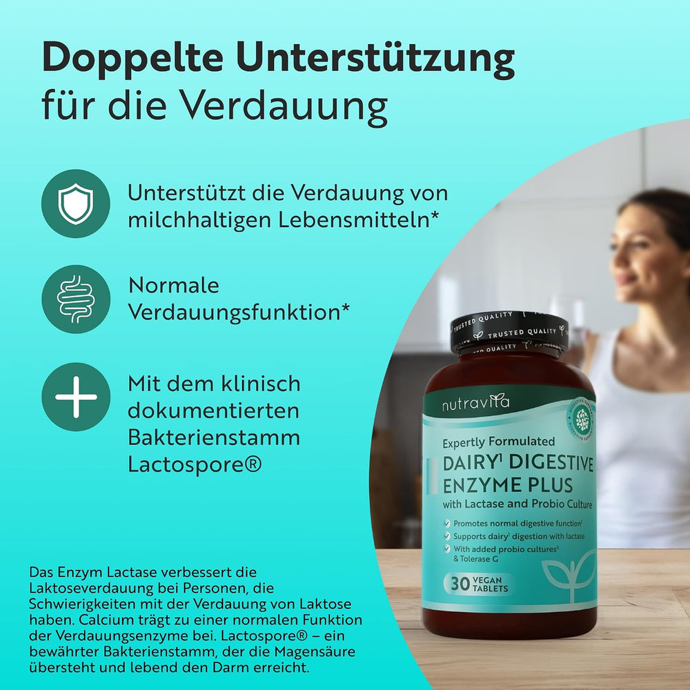 Nahrungsergänzungsmittel mit Enzymkomplex für die Verdauung – 60 vegane Tabletten