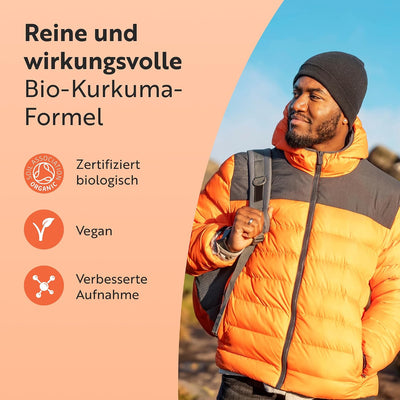 Bio Kurkuma Kapseln 1440 mg, schwarzem Pfeffer & Ingwer - 180 vegane Kurkuma Kapseln