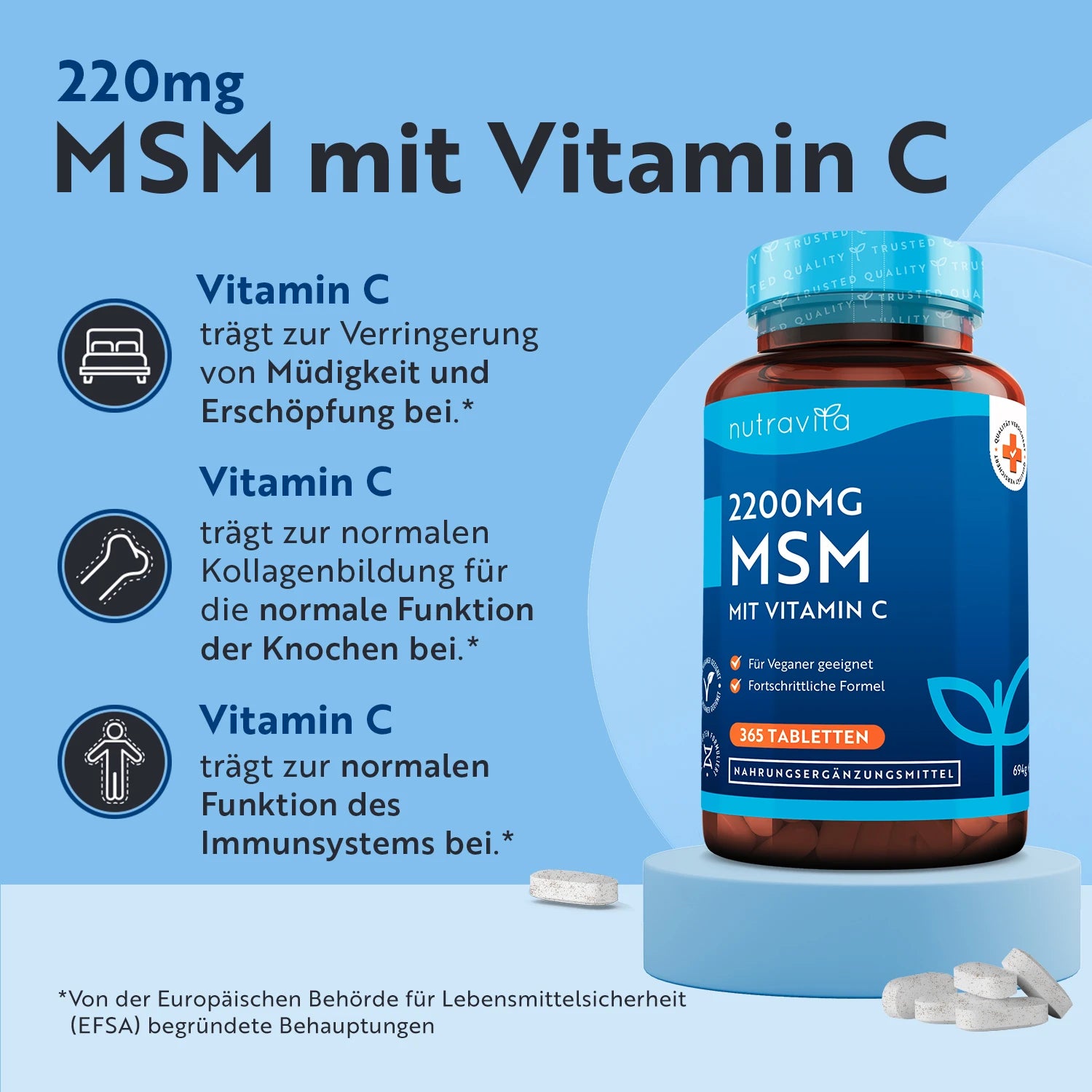 MSM 2200mg Tabletten