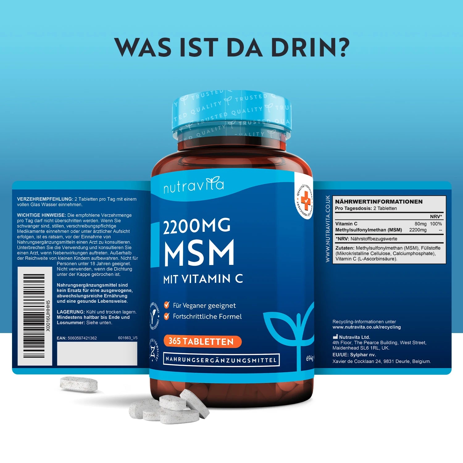 MSM 2200mg Tabletten