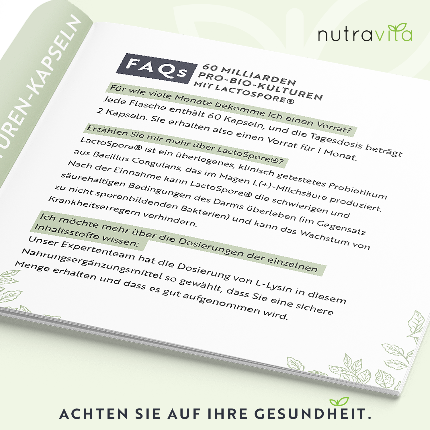 Pro Bio-Kulturen-Komplex 60 Milliarden mit Lactospore® 60 Kapseln