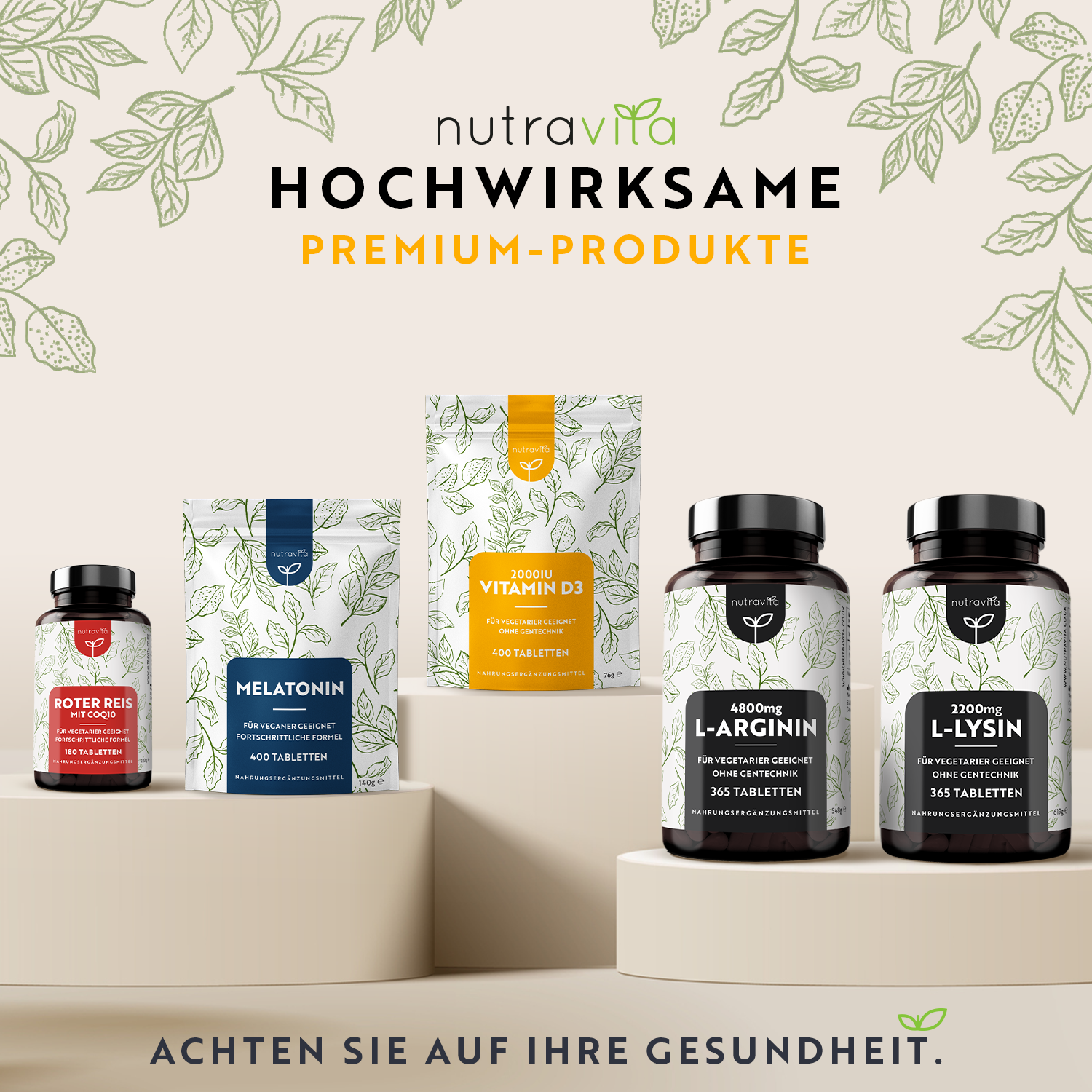 Vitamin D3 2000 IU Essentials 400 Tabletten