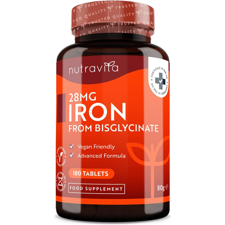 Iron Bisglycinate 28mg - 180 Vegan Tablets