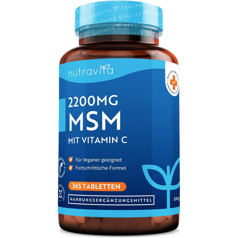 MSM 2200mg With Vitamin C - 365 Vegan Tablets