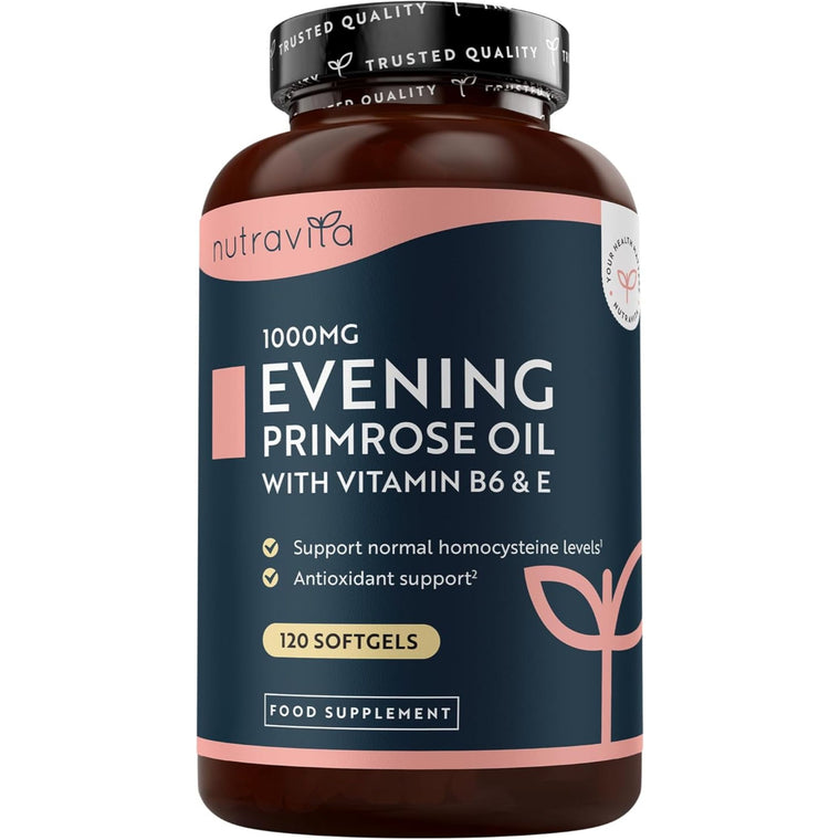 Evening Primrose Oil With Vitamin B6 & E – 120 Softgels