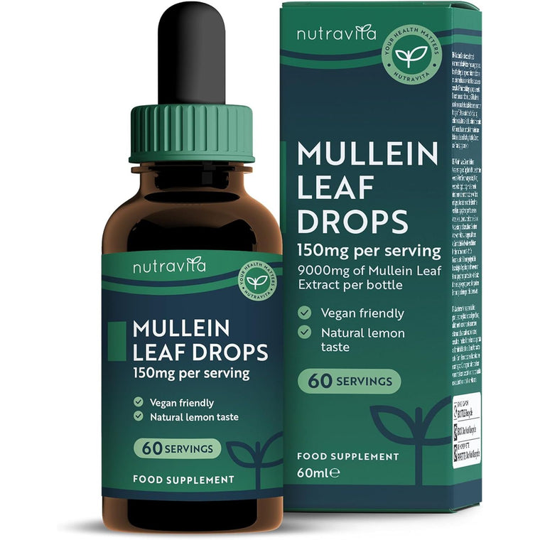 Mullein Leaf Extract 150mg - 60ml Drops Per Bottle