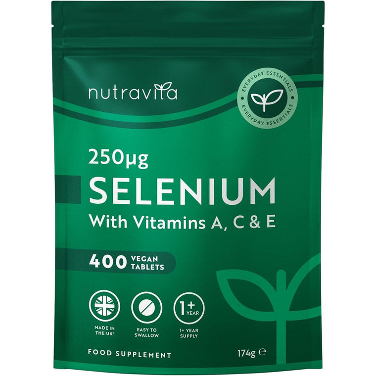 Selenium 250ug With Vitamin A C & E - 400 Vegan Tablets