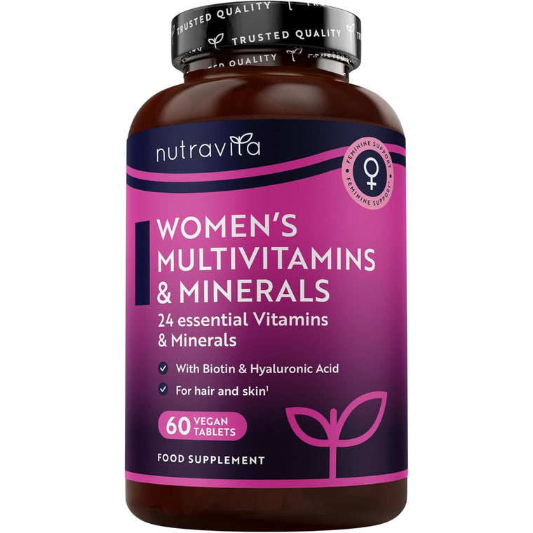 Multivitamin Tablets for Women with Hyaluronic Acid - 60 Vegan Tablets