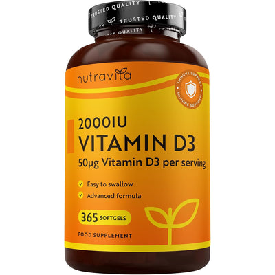 High Strength Vitamin D3 2000iu - 365 Softgels
