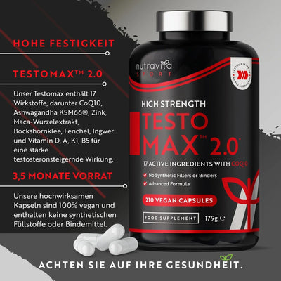 TESTOMAX™ 2.0 Testosterone Booster for Men