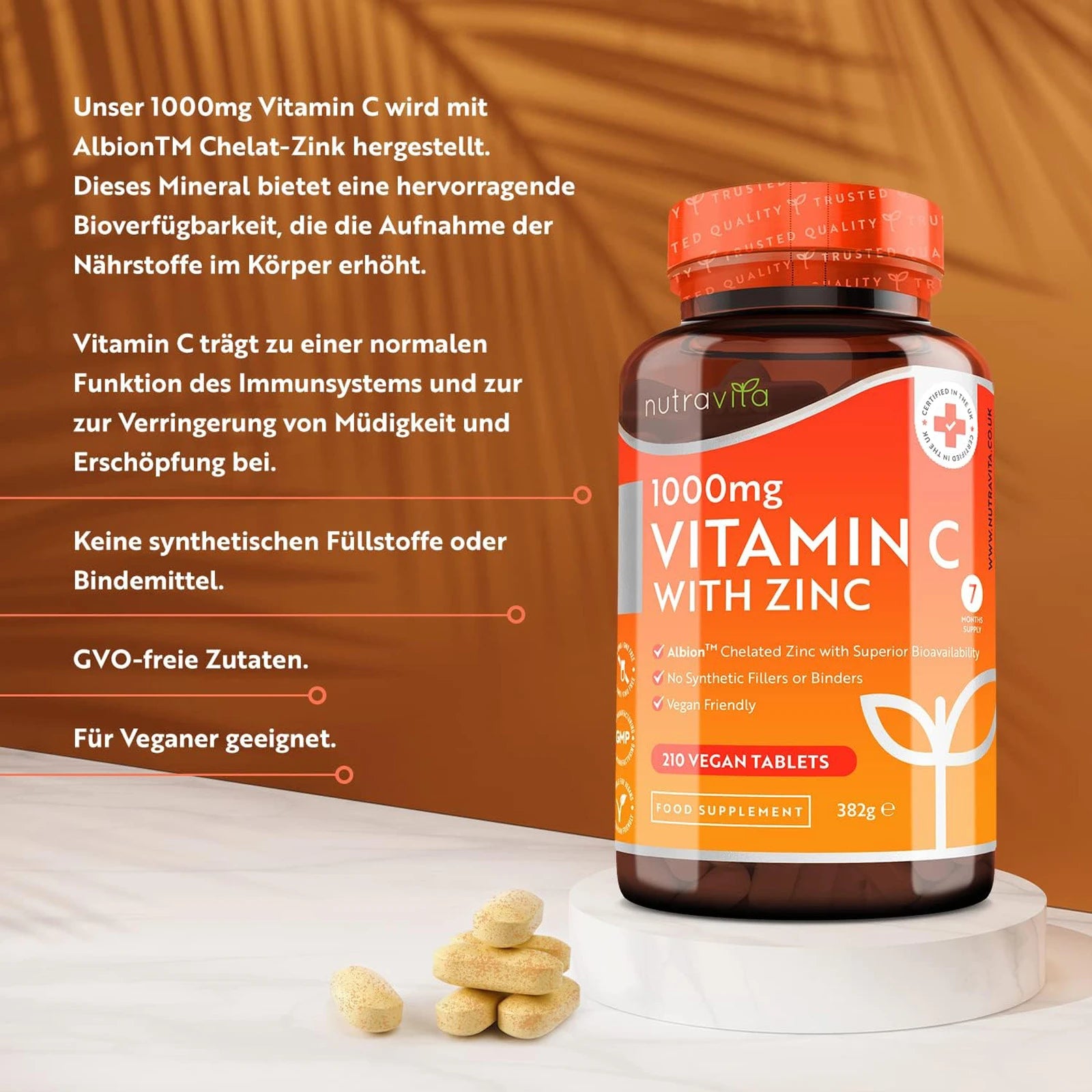 Vitamin C High Dose 1000 mg and Zinc 15 mg