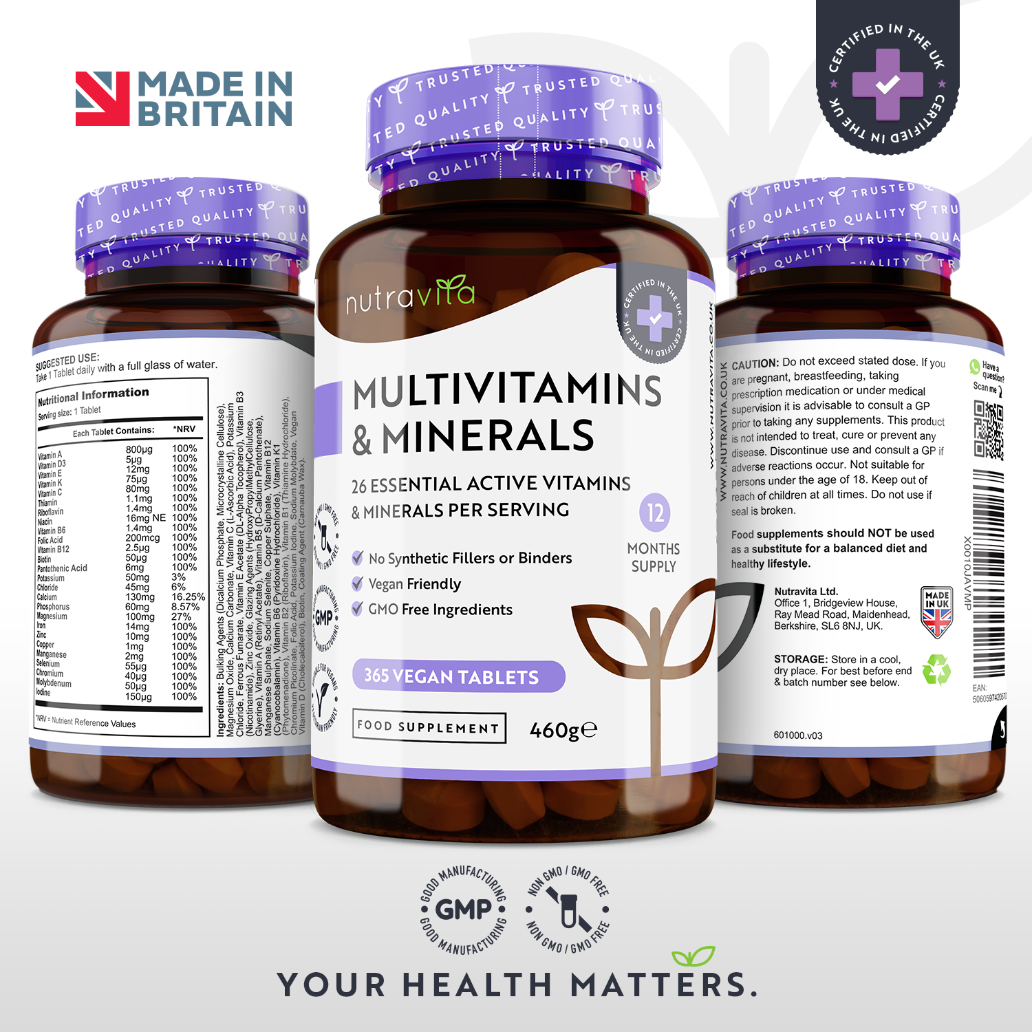 Multivitamine - 26 wichtige Inhaltsstoffe 365 Tabletten