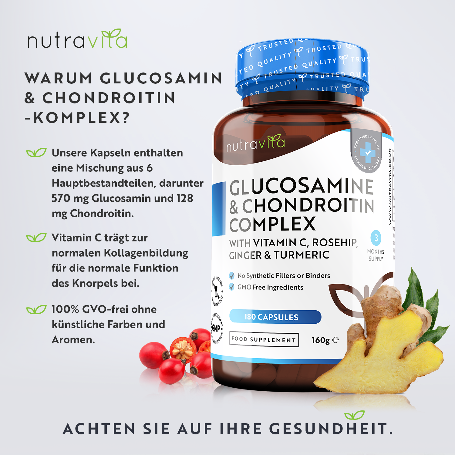 Glucosamin & Chondroitin-Komplex 180 Kapseln