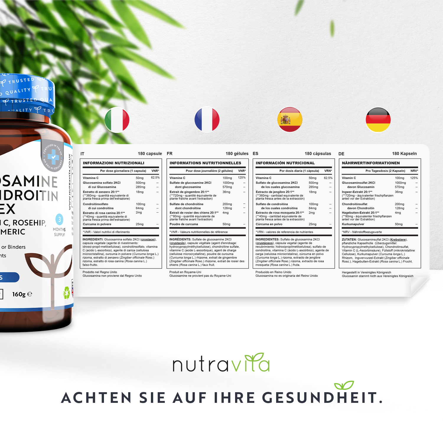 Glucosamin & Chondroitin-Komplex 180 Kapseln