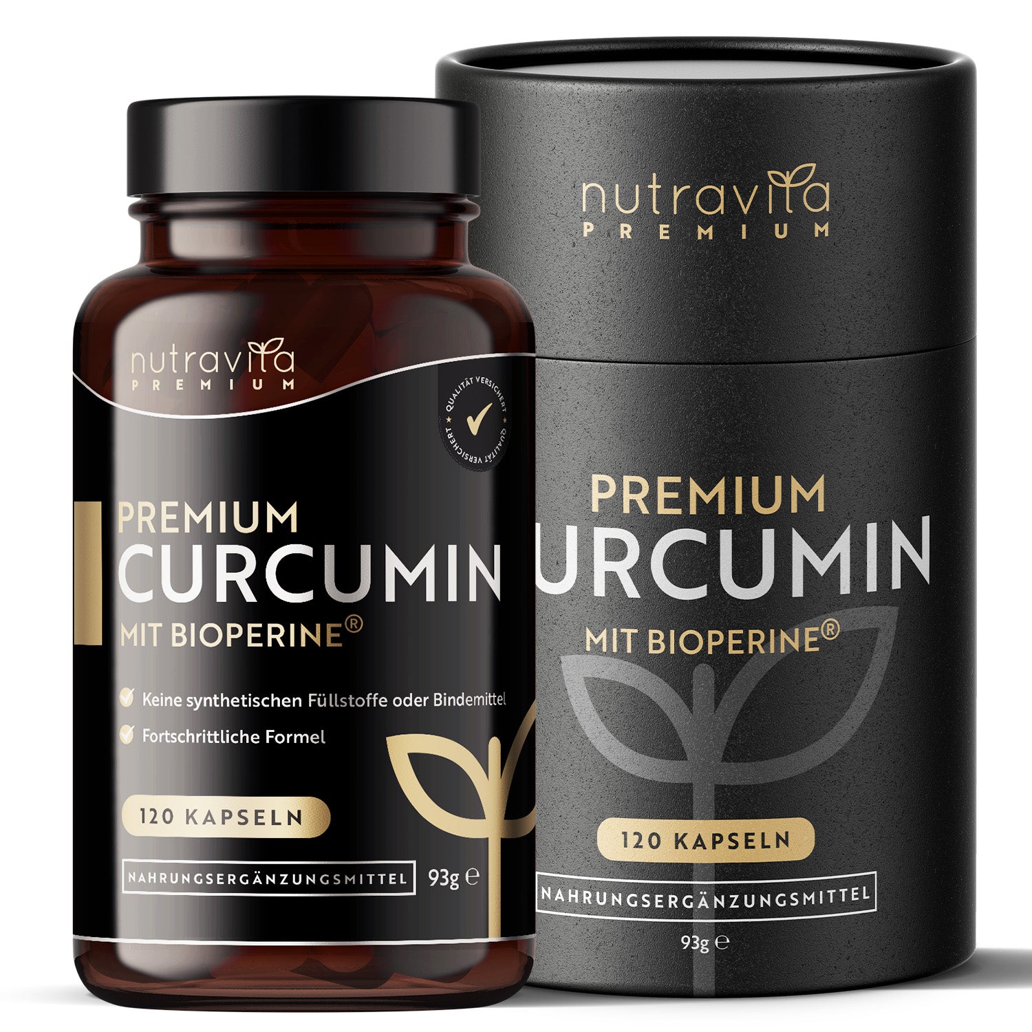 Premium Curcumin 95% Curcuminoide mit Bioperine® 120 Kapseln